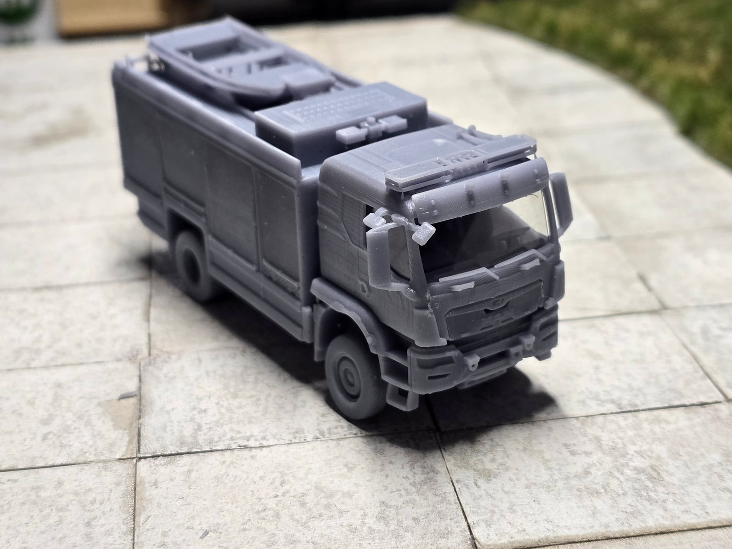 Magirus Rüstwagen mit Aluboot H0 1:87