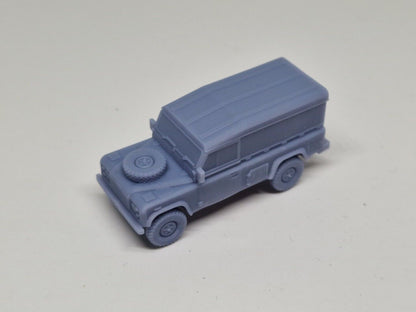 Land Rover Defender Britische Armee Ersatzrad auf der Haube Spur H0 1:87