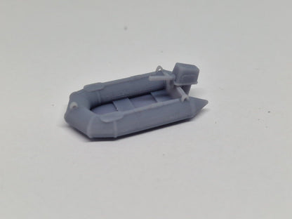 Schlauchboot mit Motor Spur H0 1:87